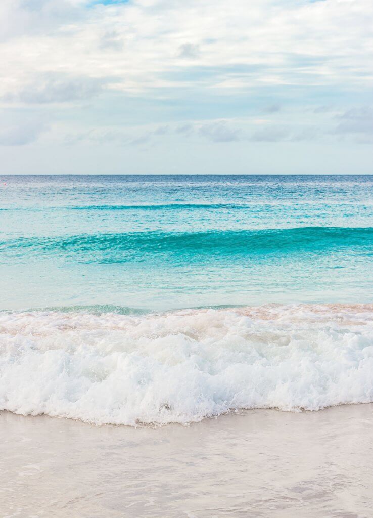 Welle auf Barbados in der Karibik