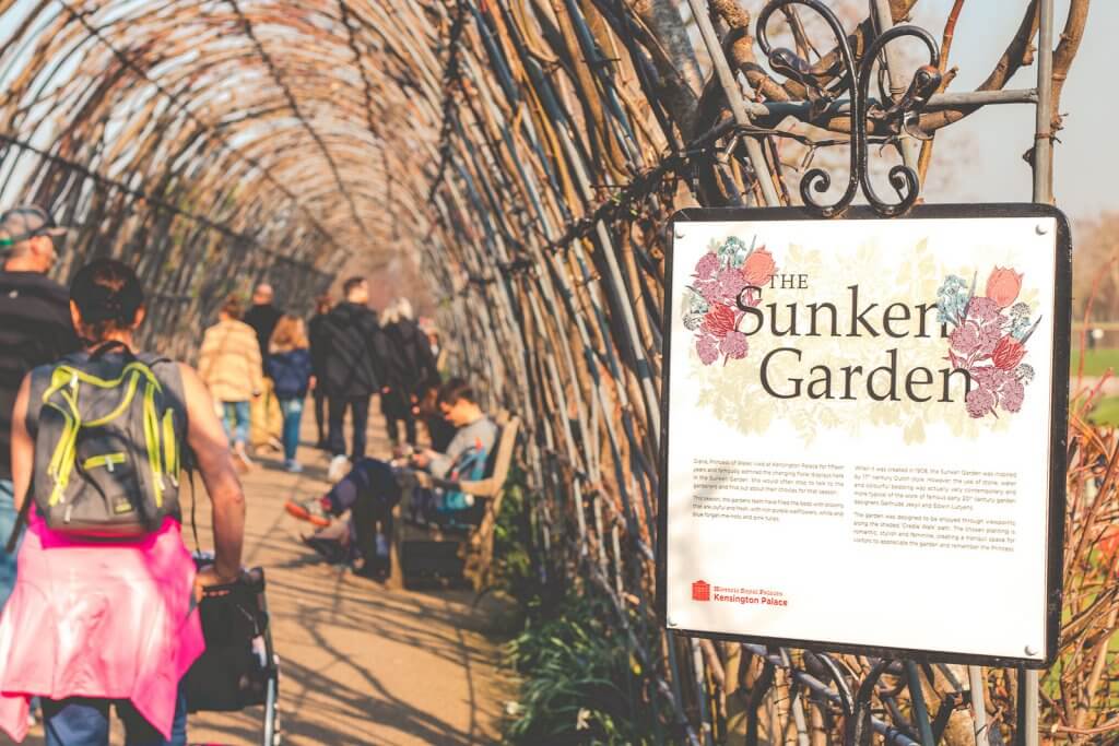 Sunken Garden in Kensinton in London