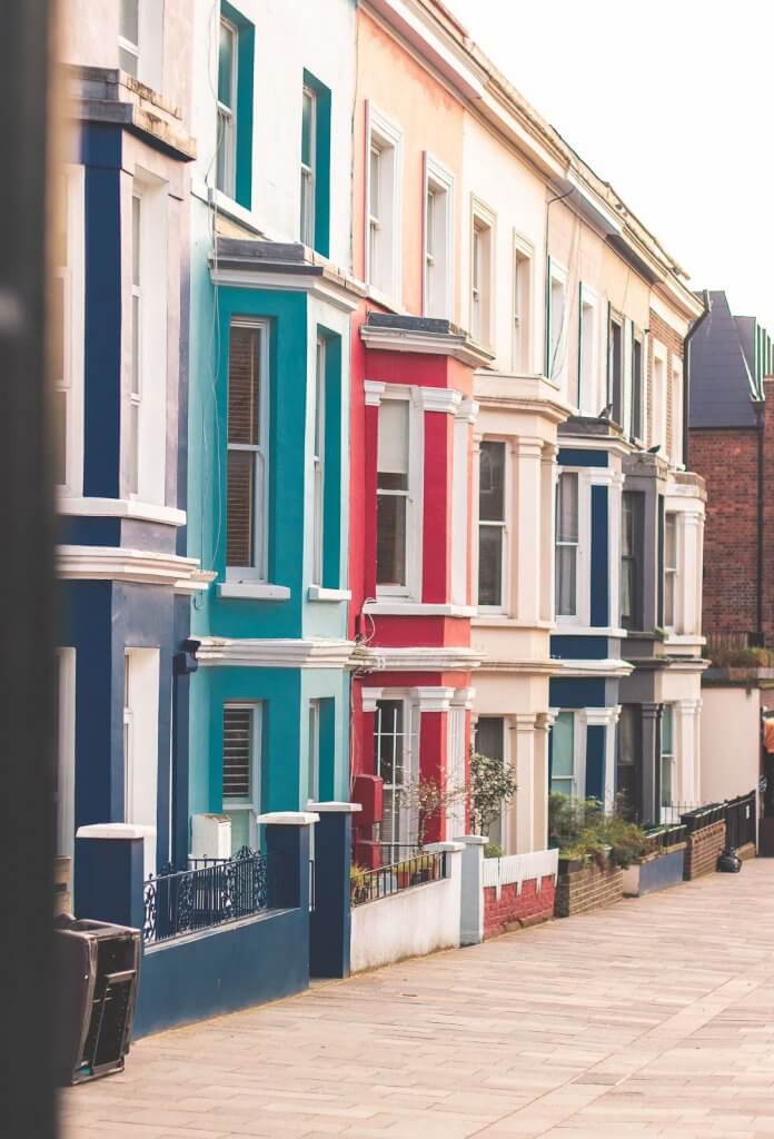 Häuser in Notting Hill in London