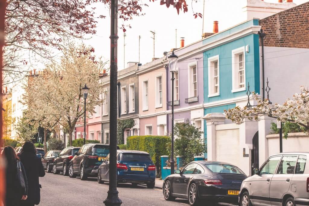 Häuser in Notting Hill in London