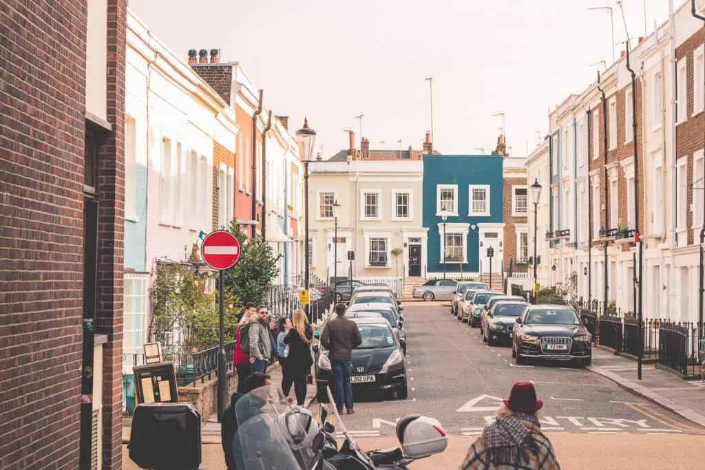 Häuser in Notting Hill in London